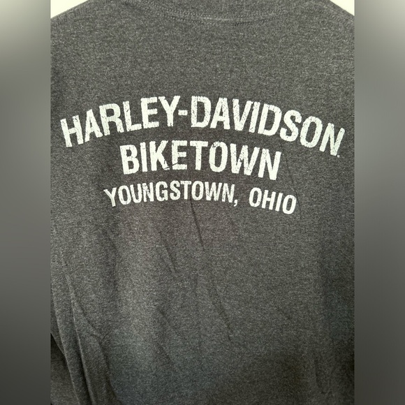 Harley Davidson Flames Biketown Youngstown, Ohio Tshirt - Picture 8 of 8